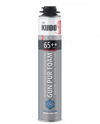 Пена полиуретановая монтажная профессиональная KUDO PROFF 65+  1000 мл KUPP10S65+ 
