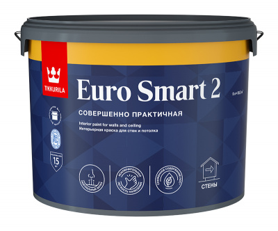 Краска интерьерная EURO SMART 2 VVA глубокоматовая 9л