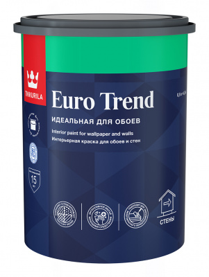 Краска для обоев и стен EURO TREND C матовая 0,9л