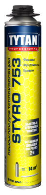 Клей для наружной теплоизоляции Styro 753  Tytan Professional 750 мл. 16357