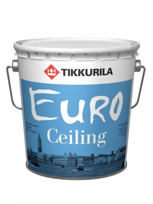 Краска для потолка EURO WHITE белая глубокоматовая 2,7л
