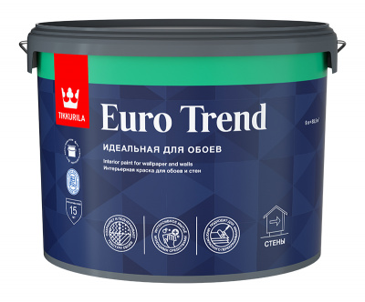Краска для обоев и стен EURO TREND A матовая 9л/13 кг.