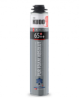 Пена полиуретановая монтажная профессиональная  KUDO PROFF 65++ ARKTIKA NORD-25 1000 мл KUPP10WN65++ 