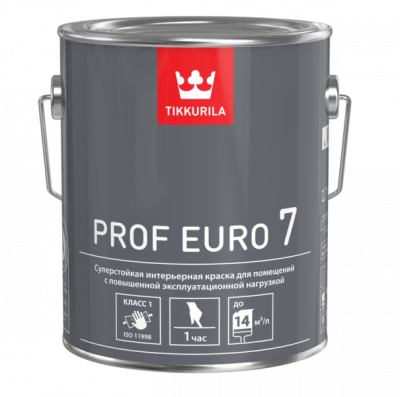 Краска интер. стойкая к мытью PROF EURO 7 A матовая 2,7л